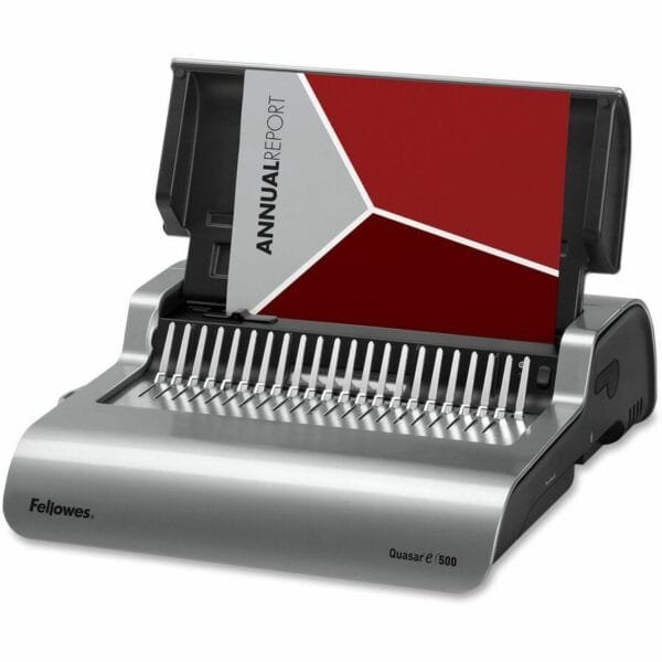 Fellowes Quasar-E Electric Comb Binding Machine 25-Sheet Punch 500-Sheet Capacity 16BMC0014