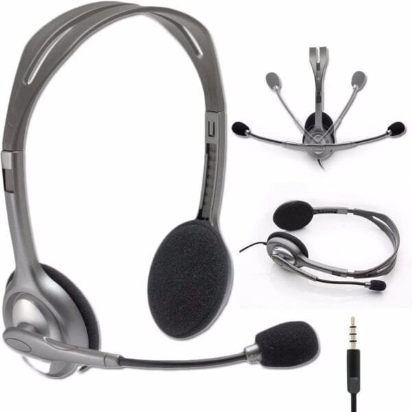 Logitech H110 Stereo Headset Dual 3.5mm Noise-Cancelling Mic 981-000271