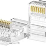 Office Point RJ45 Cat6 Connector 50U Gold Plated 100pcs Box Office Point