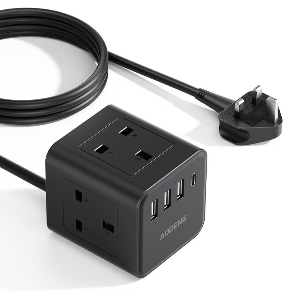 OfficePoint 4-Way Extension Socket 2 USB Ports 13A 3M OfficePoint 4-Way Extension Socket 2 USB Ports 13A 3M 4WAY with USB