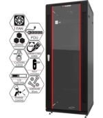 OfficePoint 42U 600x600mm Data Cabinet Mesh Door 10-Way PDU PROD-OFFICEPOINT-127