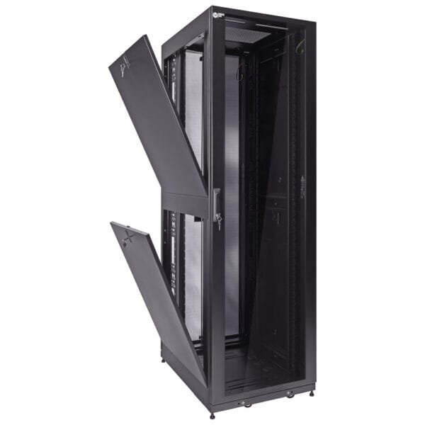 OfficePoint 42U 600x600mm Data Cabinet Mesh Door 10-Way PDU PROD-OFFICEPOINT-127