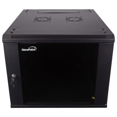 OfficePoint 9U Wall Mount Cabinet 600mm x 450mm with PDU and Fan PROD-OFFICEPOINT-115