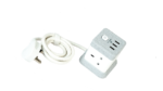 OfficePoint URB-8K 4-Way Cube Extension Socket with 3 USB Ports 4WAY CUBE