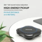 Philips PSE0500 SmartMeeting Speakerphone 360-Degree 6m Pickup Range PSE0500