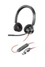 Poly Blackwire 3220 Stereo USB-C Headset, Noise-Canceling, USB-C/A Adapter 8X228A6