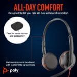 Poly Blackwire 3225 Stereo Headset, USB-C & 3.5mm, Noise-Canceling 8X229A6