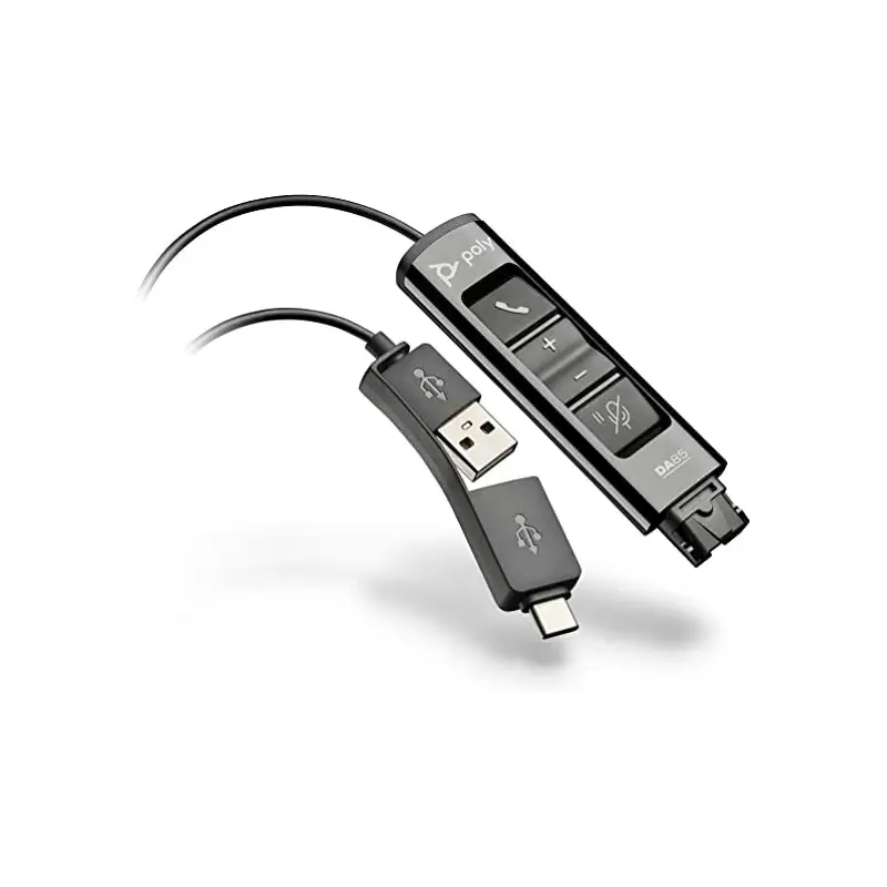 Poly DA85 UC USB-to-Headset QD Audio Processor with Inline Controls Poly DA85 UC USB-to-Headset QD Audio Processor with Inline Controls 786C7AA