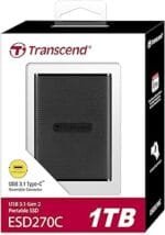 Transcend ESD270C 1TB Portable SSD USB 3.1 Gen 2 Type-C TS1TESD270C