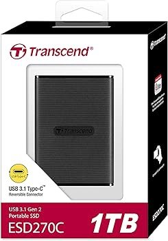 Transcend ESD270C 1TB Portable SSD USB 3.1 Gen 2 Type-C TS1TESD270C