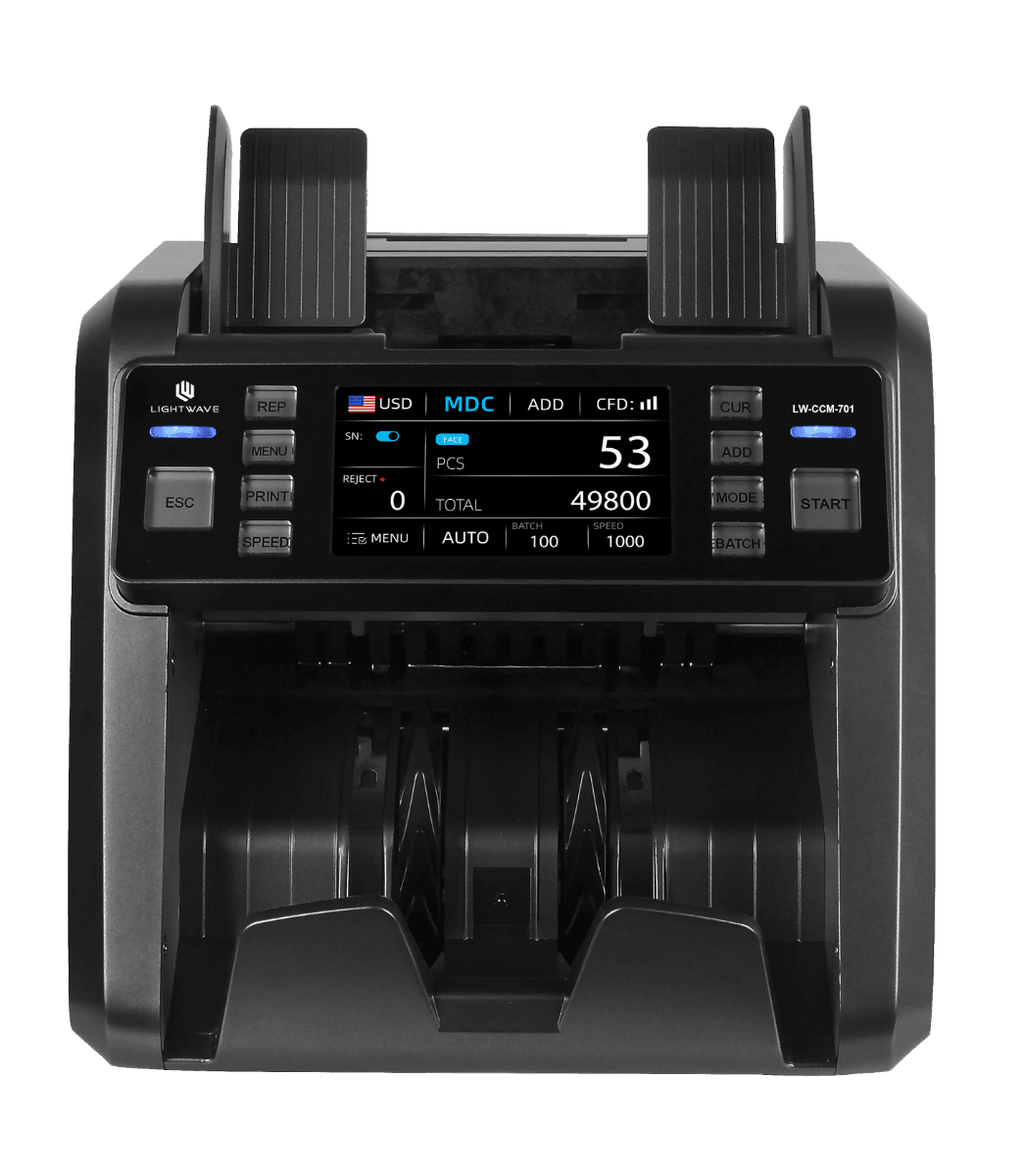 LW-CCM-701 Lightwave LW-CCM-701 Touchscreen 2-CIS Cash Counting Machine - Image 1