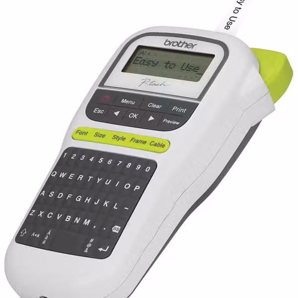 Brother PT-H110 Handheld Label Maker 12mm TZe Brother-PT-H110-Personal-Handheld-Label-Printer