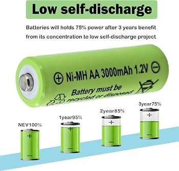 Drom Power AA 3000mAh NiMH Rechargeable Battery Drom-Power-Double-AA-Rechargeable-Battery