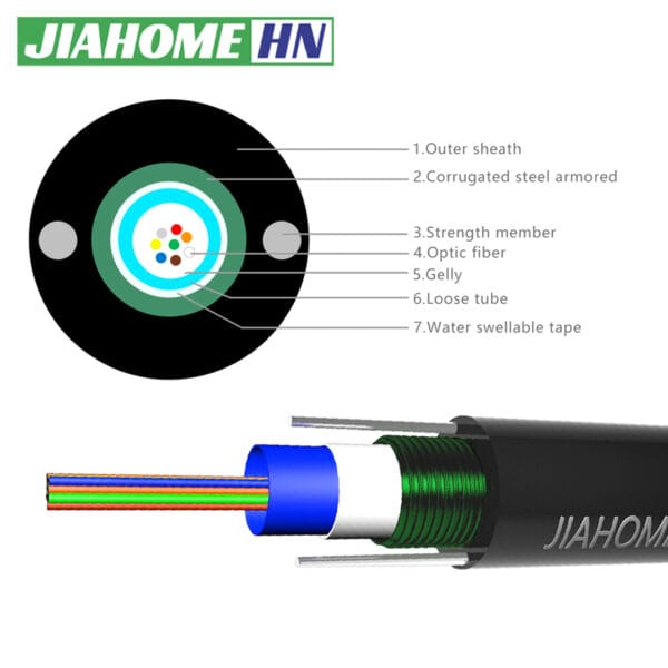 OEM 8-Core Outdoor OM3 Multimode Fiber Cable CABLE-FIBRE-CABLE-8-CORE-OUTDOOR-MULTIMODE-OM3-p