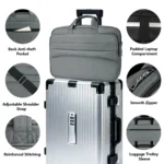 OEM Professional 15.6-inch Water-Resistant Grey Laptop Bag Grey-Laptop-Bag
