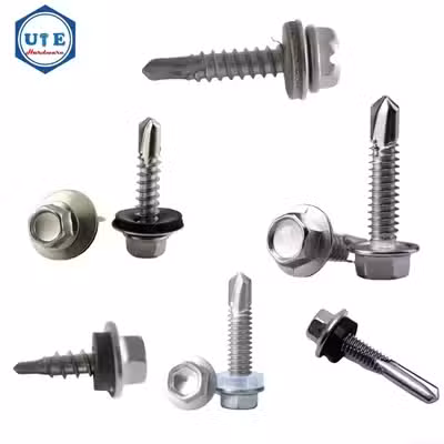 OEM Self-Drilling Hex Head Screw 5.5x50mm EPDM Gasket Self-Drilling-Hex-with-Rubber-Gasket-5-5x2-200pc