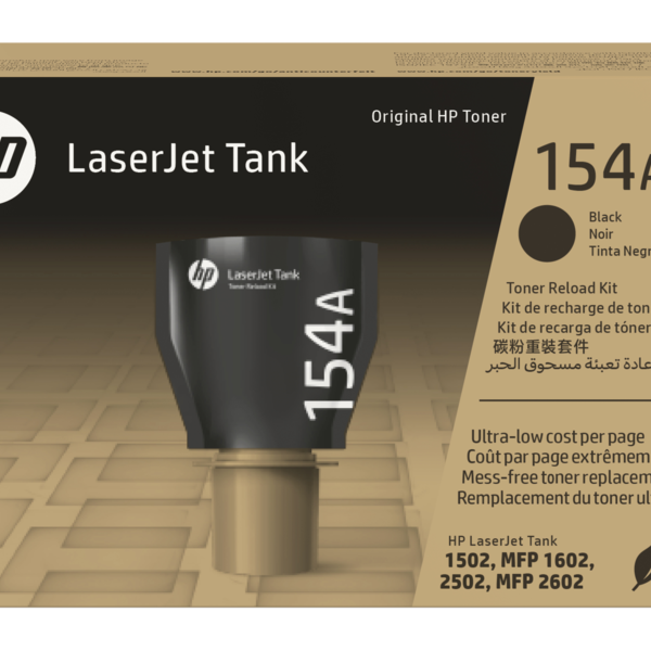 HP 154A Black LaserJet Tank Toner Reload Kit 2500 Page Yield