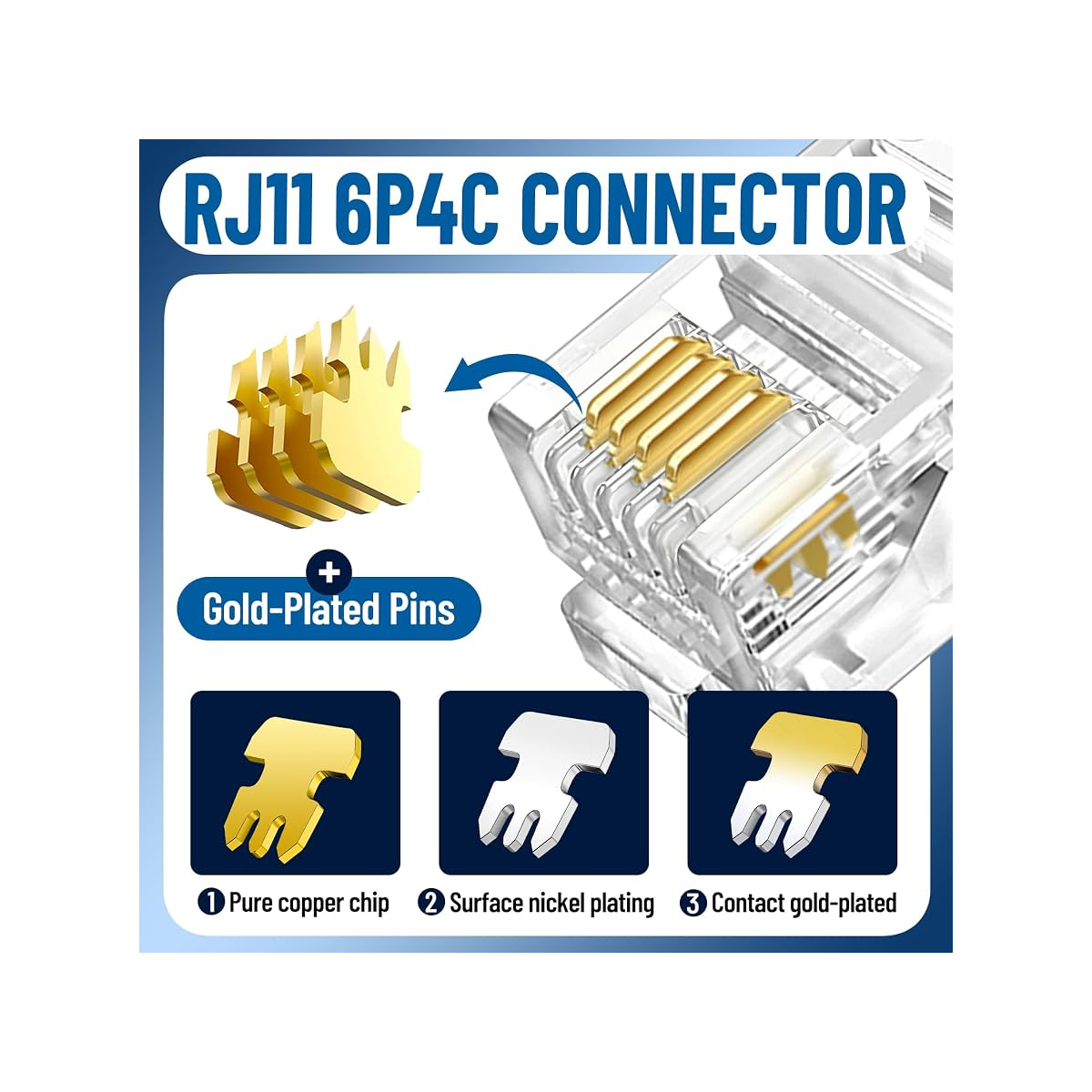 OEM RJ11 6P4C Plug OEM RJ11 6P4C Plug