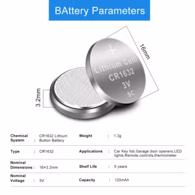 PKCELL CR1632 battery